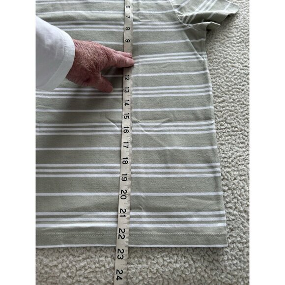 Madewell Women's Green/White Atkins Stripe The Perfect Vintage Tee Sz XXS - Picture 5 of 6